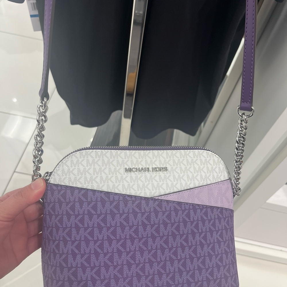 Michael Kors Dark Purple Multi Dome Crossbody - Picture 3 of 6